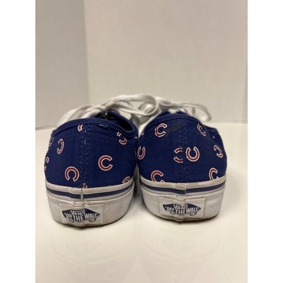 Vans Authentic Chicago Cubs Blue Red MLB Low Shaft Sneakers Men's 4 Women's 5.5 - Picture 6 of 9